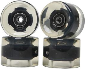 img 4 attached to 🛹 FREEDARE 60mm Skateboard Wheels with Bearings: Longboard Cruiser Street Wheels (Clear, Set of 4)