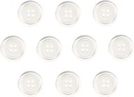 10-piece clear resin roam buttons - 1 inch diameter, 4-hole design logo