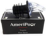 ameripour speed pourer: 100% usa made patron 🍸 pour spout for leak-free, smooth cocktail pouring - clear logo