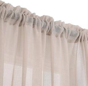 img 3 attached to Deconovo Curtains Pocket Transparent Dedroom