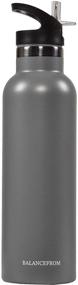 img 4 attached to 🌊 BalanceFrom Double-Wall Vacuum Insulated Stainless Steel Water Bottle: 3 Caps, Wide & Standard Mouth, Various Sizes & Colors