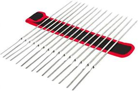 img 4 attached to 🔥 KUMOOM 14-Inch Stainless Steel BBQ Skewers - Flat Metal Grilling Sticks, Durable & Reusable, Ideal for Barbecue, Kabob, Shish (Set of 15)