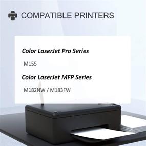 img 3 attached to High-Quality HIPAGE (No Chip) Toner Cartridge Replacement for HP 215A Series - 4-Pack (1 Black, 1 Cyan, 1 Magenta, 1 Yellow): Compatible with Color Laser Pro MFP M182nw M183fw M155 Printer