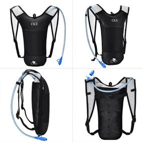 img 1 attached to 🎒 CKE Hydration Backpack: Stay Hydrated on the Go with 2L Hydration Bladder for Running, Hiking, Biking, Climbing - Men Women Kids