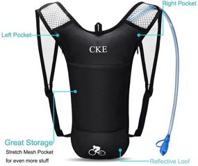 img 3 attached to 🎒 CKE Hydration Backpack: Stay Hydrated on the Go with 2L Hydration Bladder for Running, Hiking, Biking, Climbing - Men Women Kids