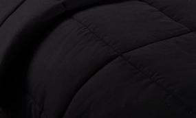 img 2 attached to 🛏️ Ghooss Black Bedding Down Alternative Comforter: Hotel Quality Luxury Quilt with Corner Tabs - All Season, Queen Size