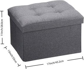 img 2 attached to Foldable Footrest Rectangle Collapsible 17X13X11In Furniture