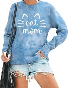 img 4 attached to 🐱 Cat Mom Sweatshirt: Stay Stylish and Show Your Feline Love with this Cute Cat Mama Shirt for Women