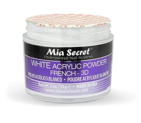 img 1 attached to 💅 Mia Secret French - 3D Acrylic Powder, White, 2 oz for Stunning Nail Art Designs