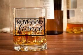 img 2 attached to Ultimate Boyfriend and Girlfriend Wine and Whiskey Glass Gift Set - Perfect Engagement Gift for Couples - Ideal Fiance Fiancee Gift for Him and Her - Exquisite His and Hers Glasses for Mr and Mrs Bride and Groom