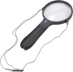 img 1 attached to 🔍 Carson SplitHandle Hands-Free 2X Magnifier with 3.5X Spot Lens and Neck Strap for Crafts, Hobbies, Sewing, Inspection, Reading, and Tasks (HF-11)