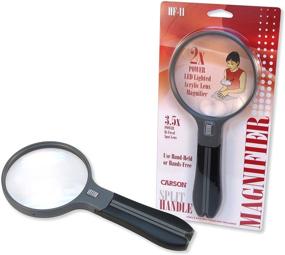 img 3 attached to 🔍 Carson SplitHandle Hands-Free 2X Magnifier with 3.5X Spot Lens and Neck Strap for Crafts, Hobbies, Sewing, Inspection, Reading, and Tasks (HF-11)