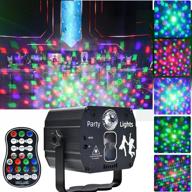 🎉 vibrant party lights: dj disco light with remote control & sound activation for room, usb powered rotating strobe, multiple patterns projector - perfect for parties, bars, karaoke, birthdays, holidays, and xmas decorations логотип