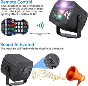 img 2 attached to 🎉 Vibrant Party Lights: DJ Disco Light with Remote Control & Sound Activation for Room, USB Powered Rotating Strobe, Multiple Patterns Projector - Perfect for Parties, Bars, Karaoke, Birthdays, Holidays, and Xmas Decorations