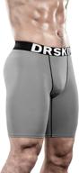 drskin men's compression shorts 1 or 3 pack for sports running, cool dry tights pants leggings: active baselayer rashguard logo