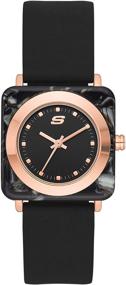 img 4 attached to ⌚ Skechers Women's Metal and Silicone Analog Quartz Casual Sports Watch