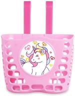 🚲 mini-factory bike basket for girls: pink crown, butterflies, unicorn & mermaid front handlebar basket logo