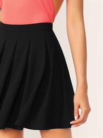 img 1 attached to Floerns Women's High-Waisted Zipper Skater Skirt - Trendy Women's Clothing in Skirts