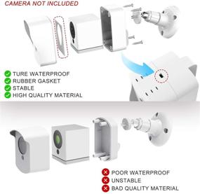 img 3 attached to 📷 Enhanced Waterproof Wyze Cam Wall Mount Bracket for Wyze Outdoor Camera - Suitable for Wyze Cam & Wyze V1/V2, Highly Water-resistant & Durably Built Indoor Outdoor Mounting Bracket