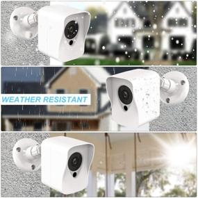 img 1 attached to 📷 Enhanced Waterproof Wyze Cam Wall Mount Bracket for Wyze Outdoor Camera - Suitable for Wyze Cam & Wyze V1/V2, Highly Water-resistant & Durably Built Indoor Outdoor Mounting Bracket