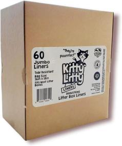 img 1 attached to 🐱✨ EZ Cat Litter Box Liners - 60 Pack of Drawstring Cat Waste Liners