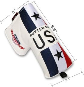 img 3 attached to Craftsman Golf USA US Flag Blade Putter Cover Headcover with Magnetic Closure for Scotty Cameron Odyssey