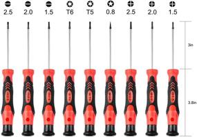 img 1 attached to Набор универсальных прецизионных отверток с чехлом - идеально подходит для ремонта телефонов, компьютеров, ноутбуков, часов, электроники, ювелирных изделий и очков! (Набор из 9 штук)
