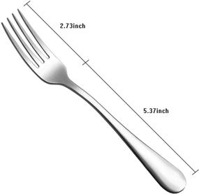 img 2 attached to 🍴 MCIRCO Dinner Forks Set - Premium 18/10 Stainless Steel 8 Inch, Pack of 8