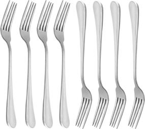 img 4 attached to 🍴 MCIRCO Dinner Forks Set - Premium 18/10 Stainless Steel 8 Inch, Pack of 8