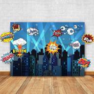 🌆 glittery garden superhero cityscape photography backdrop and studio props diy kit: perfect super hero city photo booth background for birthday parties and events logo