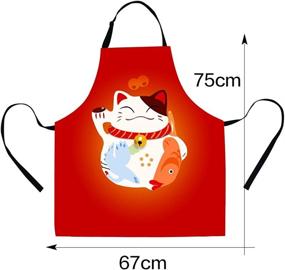 img 3 attached to 👨 Colorful Patterns Kitchen Apron for Adults: Give Me Bag Long Apron for Cooking or Garden