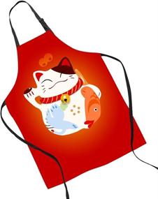 img 2 attached to 👨 Colorful Patterns Kitchen Apron for Adults: Give Me Bag Long Apron for Cooking or Garden
