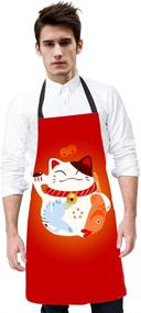 img 1 attached to 👨 Colorful Patterns Kitchen Apron for Adults: Give Me Bag Long Apron for Cooking or Garden