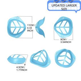 img 2 attached to 🌿 Enhanced 3D Face Bracket Inner Support Frame with Lipstick Protection - Increase Breathing Space and Comfort - Makeup Protection Holder for Adults 5PCS Leaf Blue