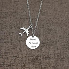 img 3 attached to Ribukat Distance Relationship Necklace Military