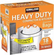 🗑️ optimized gripping drawstring compactor kitchen trash bag by kirkland signature - secure full size logo