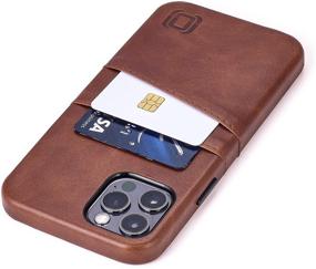 img 4 attached to Dockem Wallet Case for iPhone 12 & iPhone 12 Pro: Magnetic Mounting & 2 Card Holders: Brown Exec M2 Leather