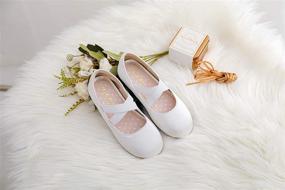 img 3 attached to Shine in Style with Walofou Glitter 💫 Bridesmaid Princess Gold Shoes and Flats for Girls