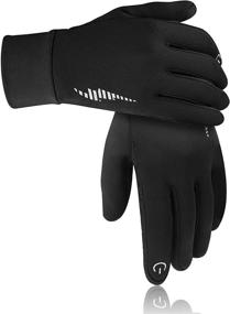 img 4 attached to ❄️ DEGBIT DB Winter Gloves - Windproof, Soft Touch Screen Running Gloves for Cold Weather Outdoor Sports Driving Cycling Texting. Anti-Slip Workout Warm Lightweight Gloves for Men Women (0℉)