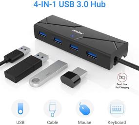 img 2 attached to 🔌 Atolla USB Hub: Ultra-Slim 4-Port USB Splitter with Cable Fitting Slot & LED Indicator for MacBook Air 2015/2016/2017, Mac Pro/Mini, iMac, Surface Pro, XPS, PC - USB 3.0