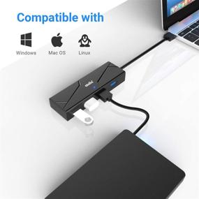 img 1 attached to 🔌 Atolla USB Hub: Ultra-Slim 4-Port USB Splitter with Cable Fitting Slot & LED Indicator for MacBook Air 2015/2016/2017, Mac Pro/Mini, iMac, Surface Pro, XPS, PC - USB 3.0