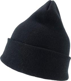 img 4 attached to BRUCERIVER Slouchy Knit Beanie Hat with Elasticity for Men and Women - Classic Style