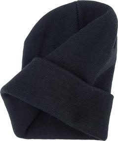 img 1 attached to BRUCERIVER Slouchy Knit Beanie Hat with Elasticity for Men and Women - Classic Style