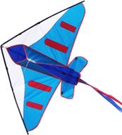 besra 60-inch colorful plane kite - single line nylon aircraft kite, easy to fly for kids & adults логотип