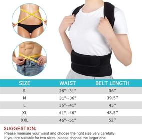 img 2 attached to 👍 Adjustable Posture Corrector for Men and Women - Full Back Support Brace with Lumbar Waist Support Belt, Enhance Posture, Prevent Slouching and Alleviate Back Pain (Medium Size)