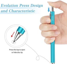 img 3 attached to Ручка Mixoo Retractable Stylus для сенсорных экранов — стилус высокой чувствительности с тремя сменными дисками для iPad, iPhone и всех других планшетов с ёмкостными экранами & аксессуары & расходные материалы.