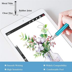 img 2 attached to Ручка Mixoo Retractable Stylus для сенсорных экранов — стилус высокой чувствительности с тремя сменными дисками для iPad, iPhone и всех других планшетов с ёмкостными экранами & аксессуары & расходные материалы.