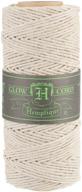 🌿 hemptique 100% hemp cord spool - 62.5 meter hemp string – premium quality - no. 20~1mm cord thread for jewelry making, macrame, scrapbooking, diy, & more (glow in the dark) hemp spool logo