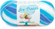 ice cream yarn by lion brand: blue moon shade in one size - top quality! logo