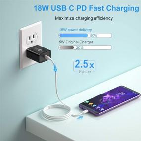 img 2 attached to 🔌 20W USB C Charger, Pofesun 3-Pack Fast Type C Wall Charger with PD 3.0, USB-C Power Adapter Compatible for iPhone 12 Mini 12 Pro Max SE 11 Pro Max XR 8 Plus, Galaxy S10 S9 LG Pad Pro-Black